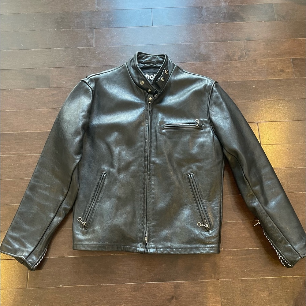 Schott 641 Single Rider Steerhide Leather Motorcycle Jacket